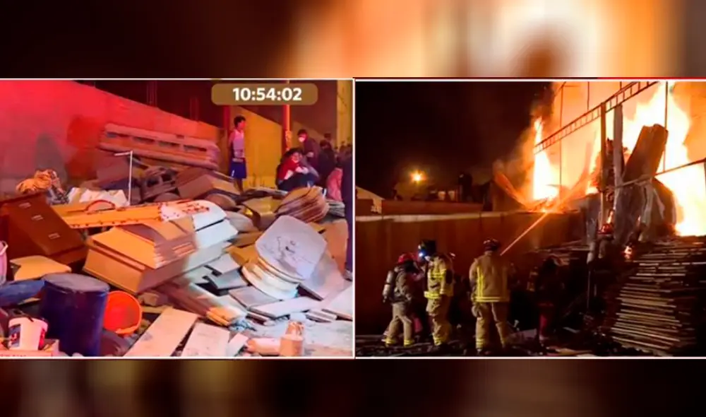 El local de 1.000 metros cuadrados quedo prácticamente calcinado. Foto: composición LR / captura de América TV El local de 1.000 metros cuadrados quedo prácticamente calcinado. Foto: composición LR / captura de América TV