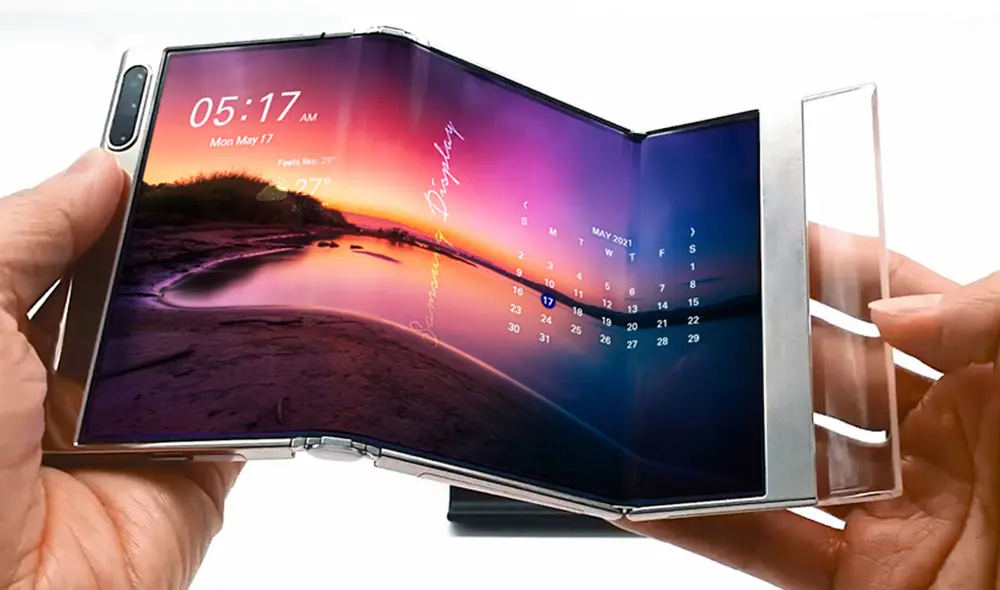 Por el momento, se desconoce si esta pantalla se implementará en un celular. Foto: Samsung