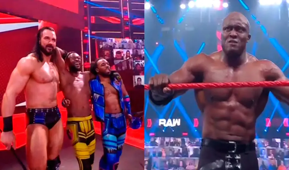 Drew McIntyre y Kofi Kingston le arruinaron la noche a Bobby Lashley en el final de Raw. Foto: WWE