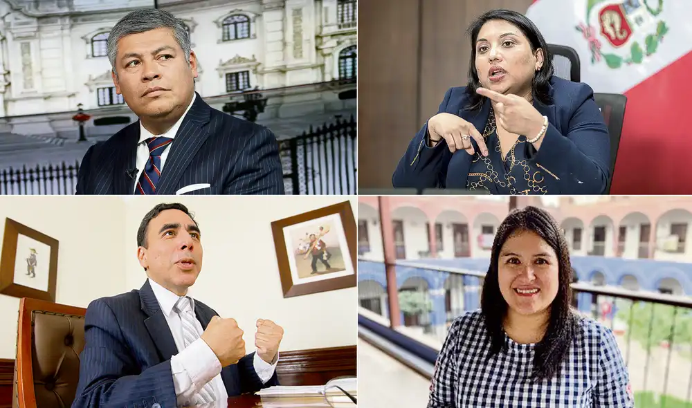 López destaca resoluciones favorables del TC y el JNE. Cairo hace hincapié en la necesidad de generar consensos. Neyra precisa que sería necesario el 10% de firmas del último padrón. Ramírez defiende el derecho de la ciudadanía de ser consultada. Foto: composición LR