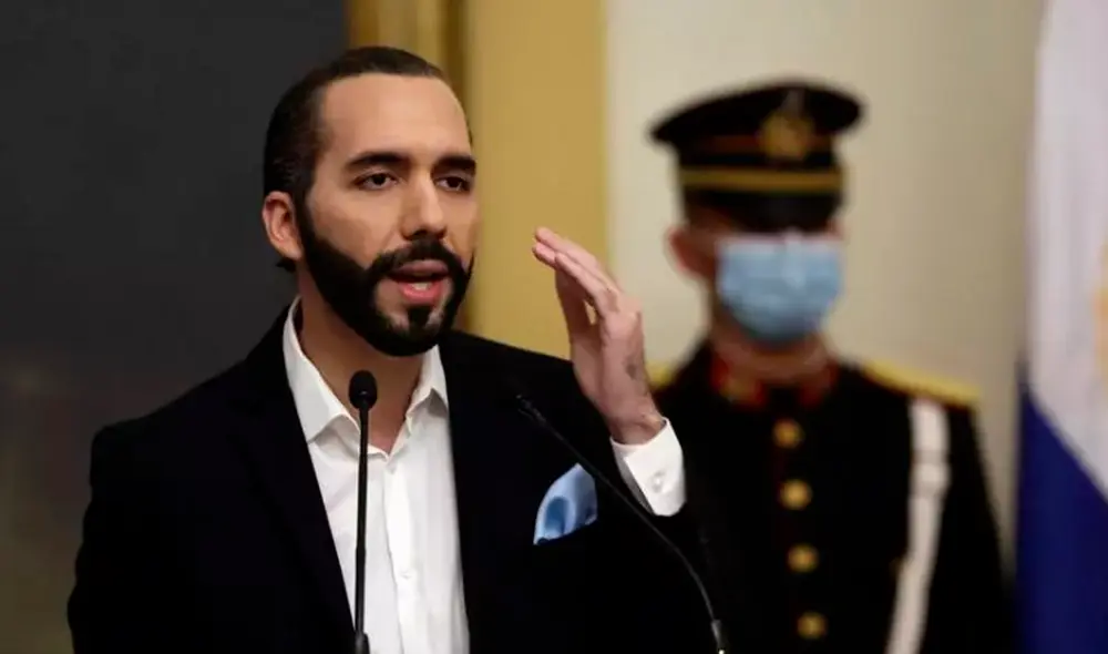 El presidente salvadoreño negó las acusaciones del Gobierno estadounidense. Foto: AFP