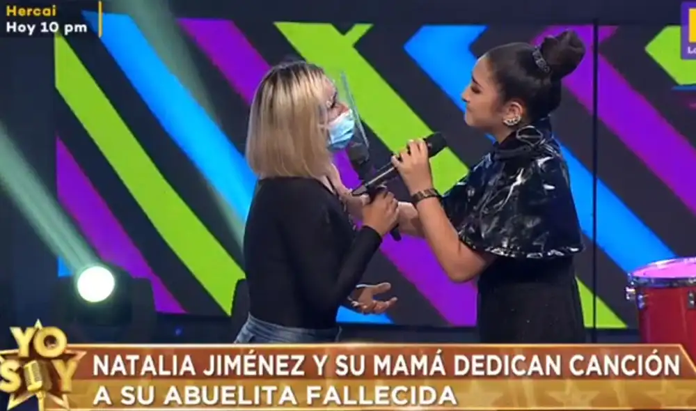 Durante la segunda noche del programa, la imitadora de Natalia Jiménez cantó junto a su mamá. Foto: Captura / Latina