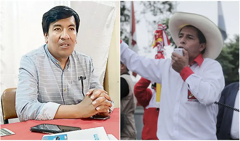 El maestro de escuela cajamarquino anunció a su colega como parte de su equipo técnico durante un mitin en Puente Piedra. Foto: composición/La República