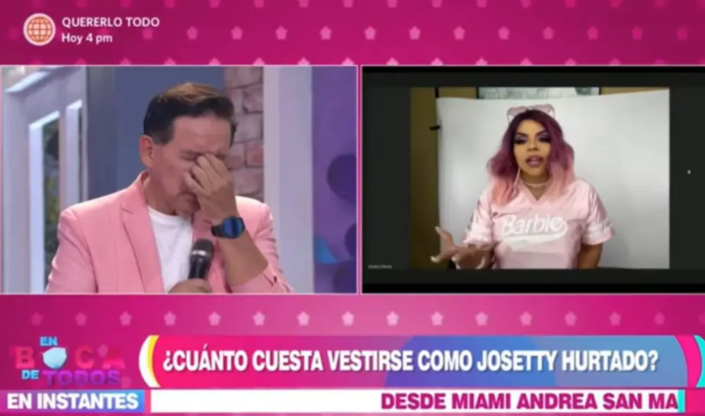 Josetty Hurtado habló sobre las costosas prendas que luce en redes sociales. Foto: captura de América TV