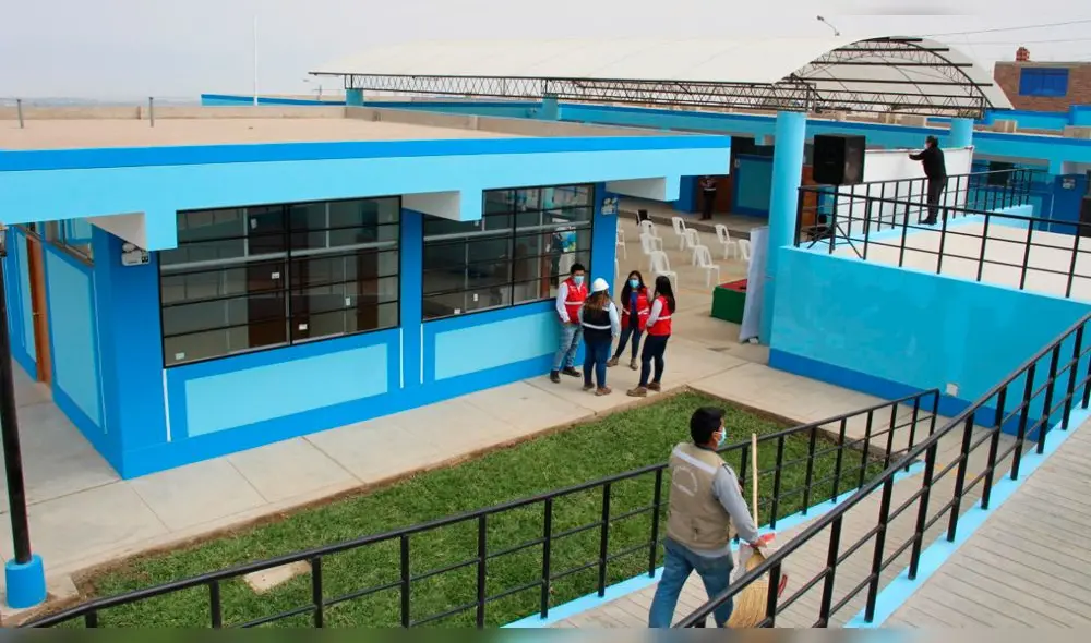 Reconstruyen institución educativa Indoamérica en el distrito de La Esperanza en Trujillo. Foto: ARCC