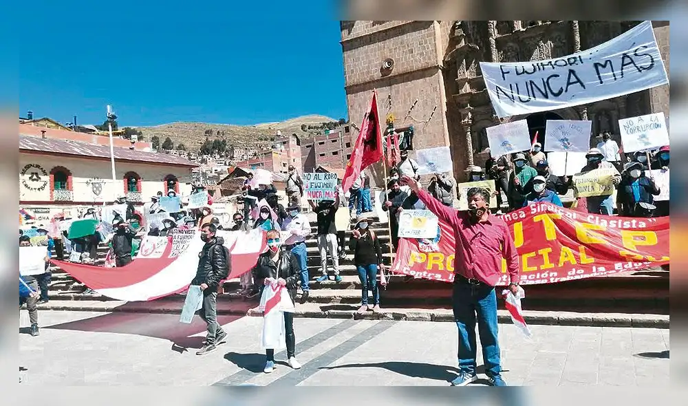 Campaña. Paneles y pintas elevan la temperatura de la segunda vuelta en la región Puno.