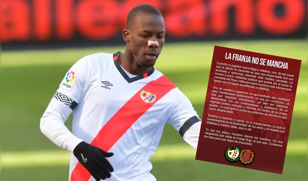 Luis Advíncula recibió un comunicado por parte de la barra del Rayo Vallecano. Foto: difusión