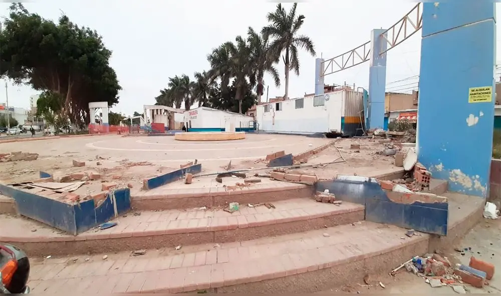 Infraestructura de parque se ha visto afectada por las acciones de desocupación. Foto: La República