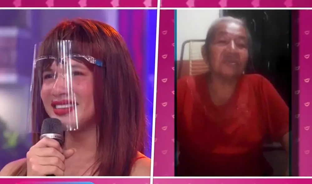 La Uchulú y su abuelita viven emotivo momento en En boca de todos. Foto: captura de América TV La Uchulú y su abuelita viven emotivo momento en En boca de todos. Foto: captura de América TV