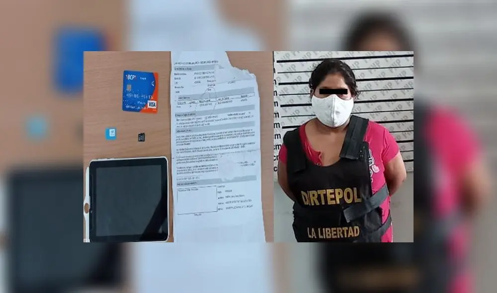 Lisset Sánchez y las evidencias que probarían su actuar en la extorsión. Foto: PNP