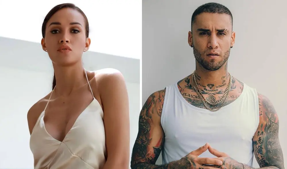 La también actriz expuso que se encuentra muy satisfecha con la historia de amor que está viviendo junto al exponente del género urbano. Foto: composición/Instagram