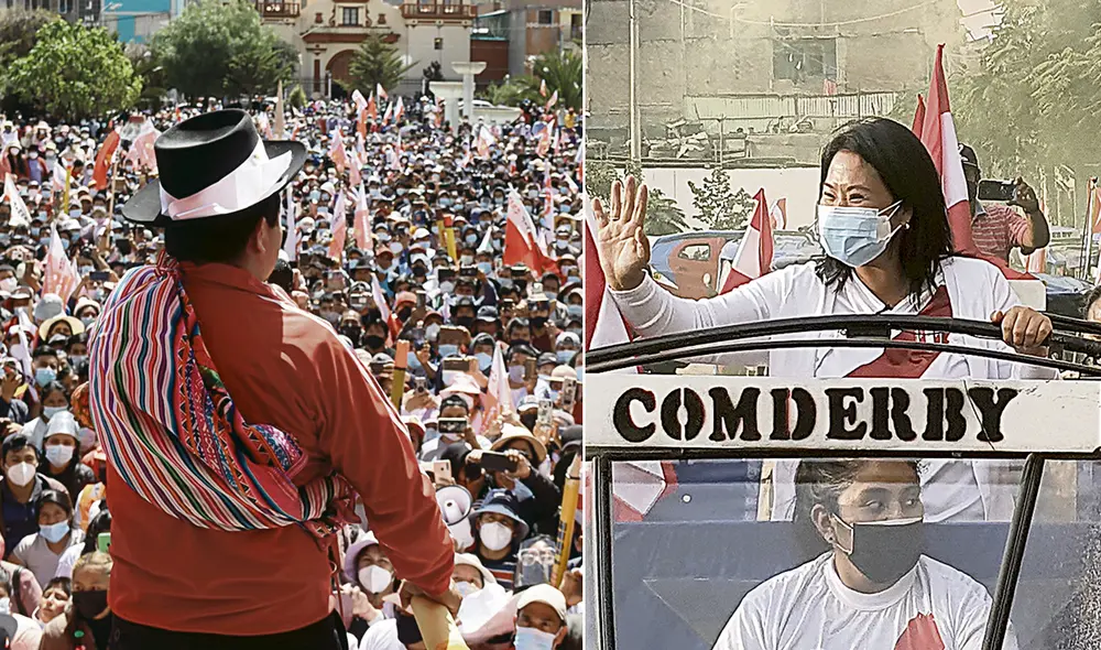 Castillo tuvo una nutrida jornada en la que hizo deslindes y buscó contactar con demandas de campesinos. En encuentro con mototaxistas, Fujimori aprovecha para fustigar contra Castillo y retar a Cerrón. Foto: composición LR