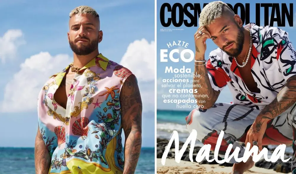 “Primer hombre en la portada de Cosmopolitan España. Gracias al equipo", escribió el colombiano en redes sociales. Foto: composición Instagram / Cosmopolitan