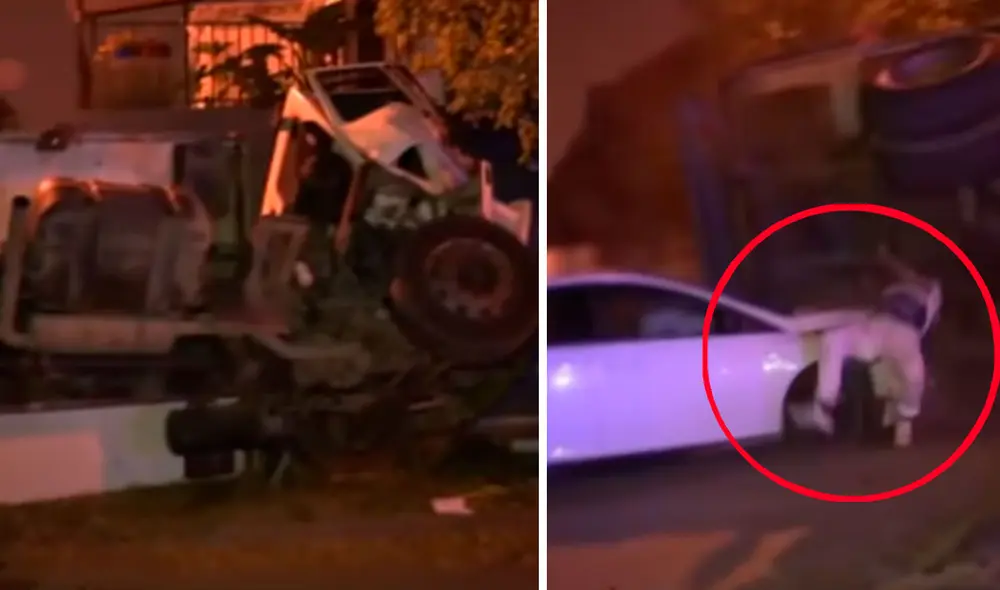 Tras los incidentes, un vecino de la zona se quejó con el periodista de que esa vía era un “peligro” por la cantidad de carros que transitan y la deficiente señalización. Foto: Captura / eldoce
