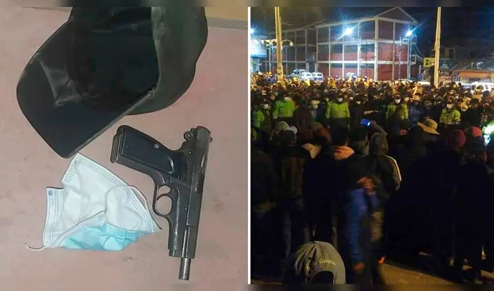 Delincuentes fueron cercados por los ciudadanos de Desaguadero. Foto: PNP