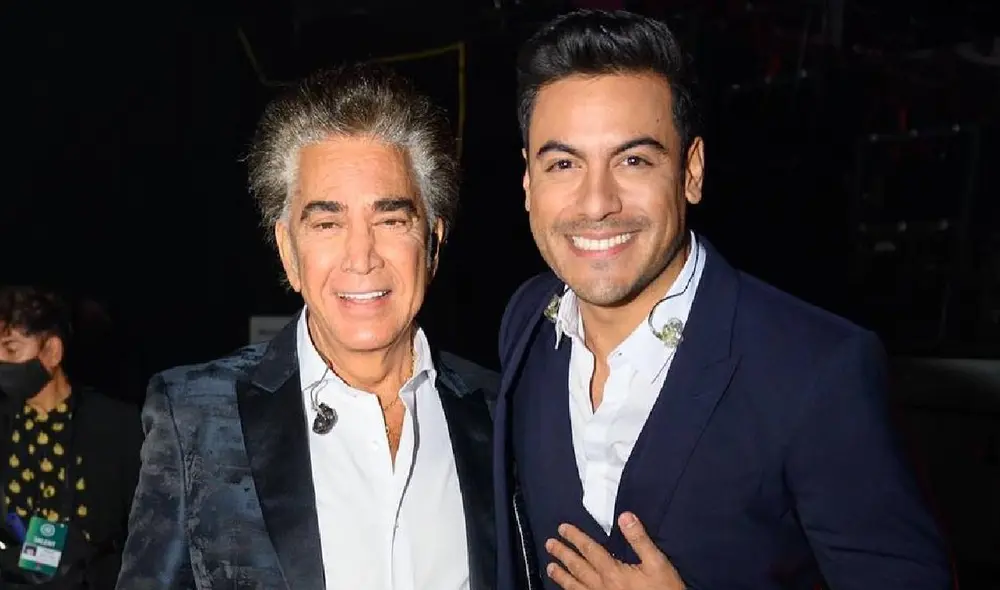 José Luis Rodríguez y Carlos Rivera juntos en un dueto para el nuevo álbum del artista mexicano. Foto: Carlos Rivera/ Instagram