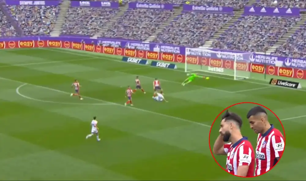Óscar Plano finalizó uana letal contra para Valladolid. Foto: captura de video/DirecTV Sports