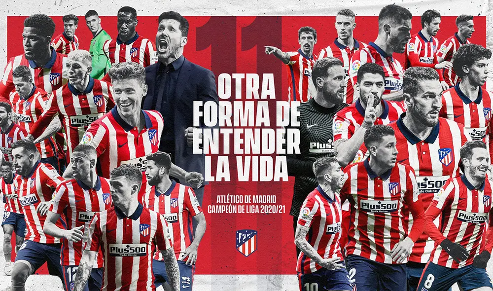 El club colchonero ganó su undécima liga. Foto: Atlético de Madrid