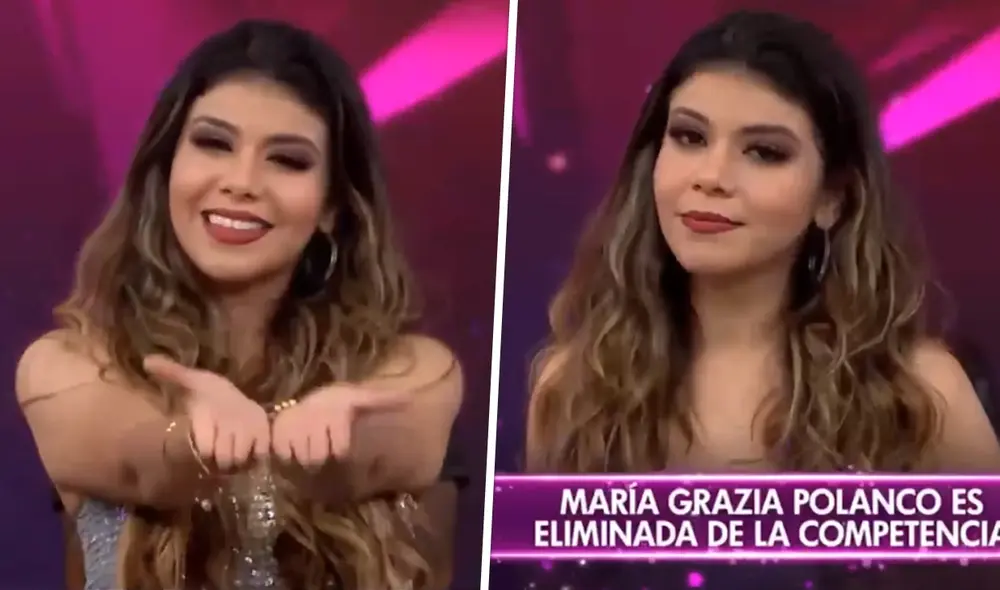 María Grazia Polanco se despide de El artista del año. Foto: captura de América TV