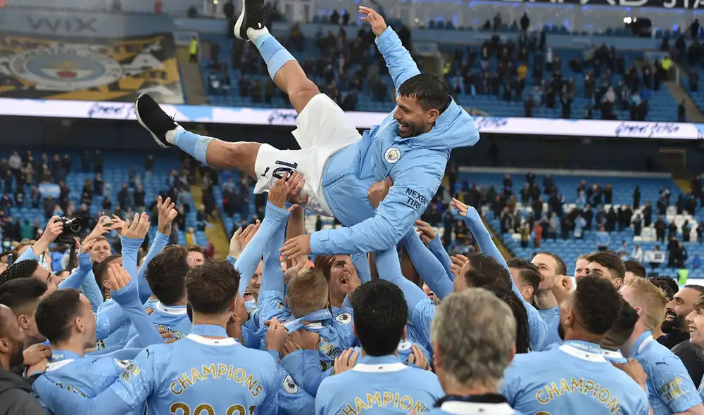 Sergio Agüero es el goleador histórico del Manchester City. Foto: EFE