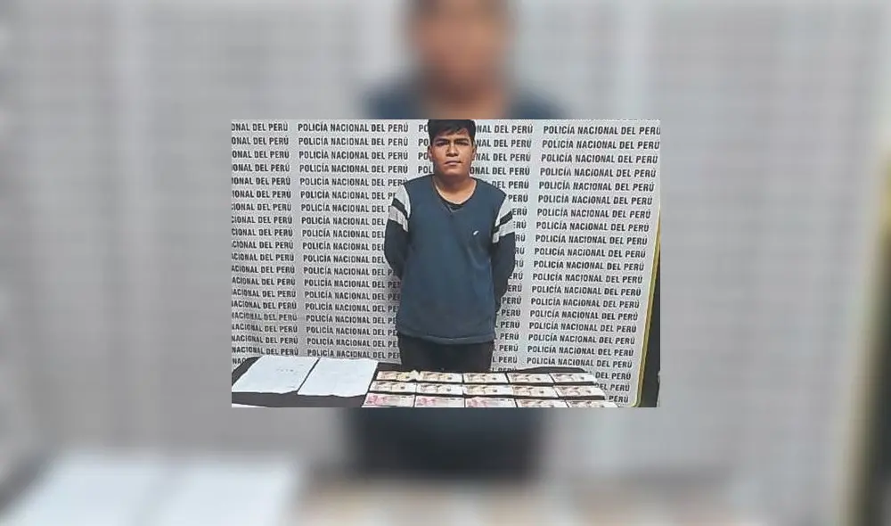 Al detenido le encontraron los billetes que fueron fotocopiados por la Policía. Foto: PNP