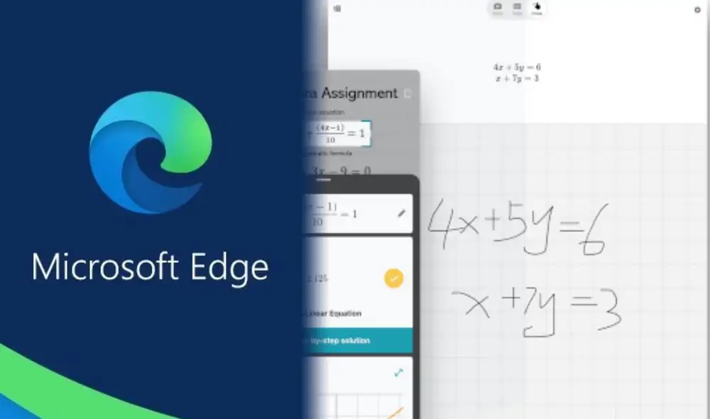 El navegador de Microsoft ya cuenta con una herramienta que te resuelve problemas matemáticos con tan solo mostrárselos mediante una foto. Foto: Microsoft