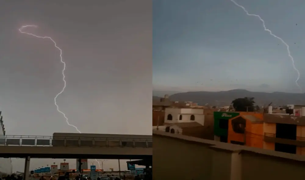 Truenos y lluvias se registraron en la capital. Foto: difusión