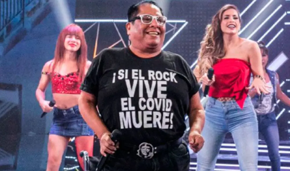 Cachuca de Los Mojarras en el escenario de El artista del año. Foto: captura de América TV