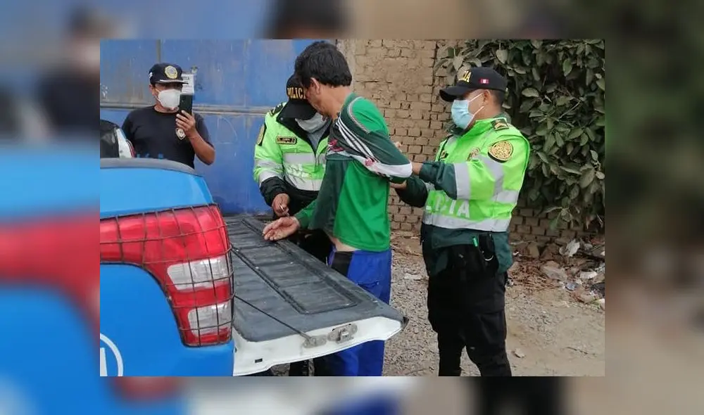 Efectivos del orden lo trasladaron a la comisaría para ser investigado por el delito de intento de violación. Foto: MPT Efectivos del orden lo trasladaron a la comisaría para ser investigado por el delito de intento de violación. Foto: MPT