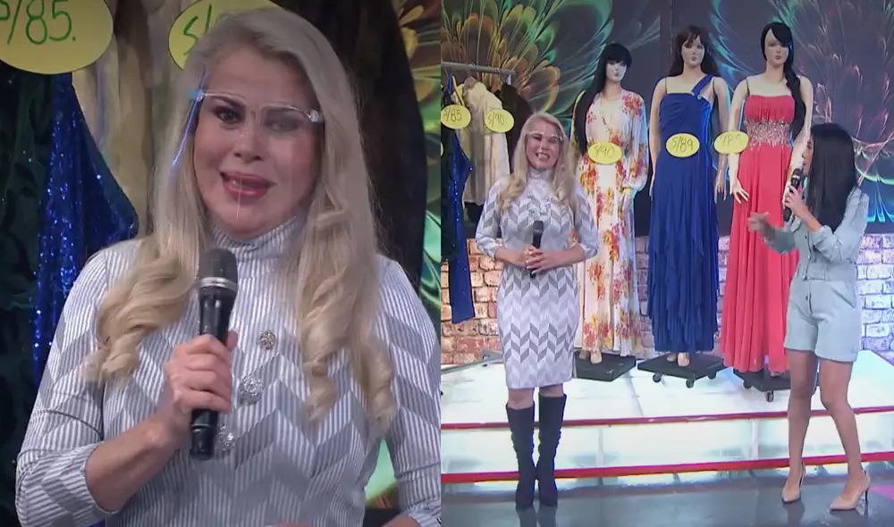 La exbailarina puso en venta varios vestidos y abrigos que uso una vez. Foto: Captura / América TV