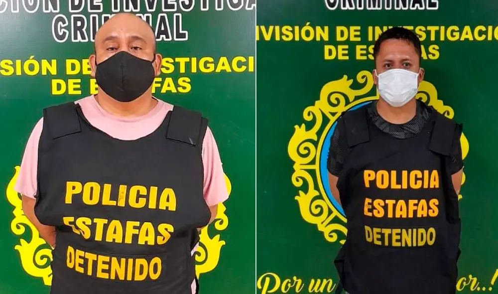 Fueron identificados como Alex Jhoel Colorado Troncosque (31) e Iván Rogelio Yupanqui Rojas (46). Foto: PNP Fueron identificados como Alex Jhoel Colorado Troncosque (31) e Iván Rogelio Yupanqui Rojas (46). Foto: PNP