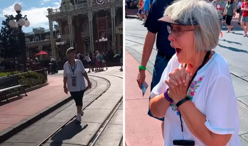 Una mujer se emocionó con la sorpresa que le dieron sus hijos, debido a que la llevaron a visitar Disneyland. Foto: captura de Facebook