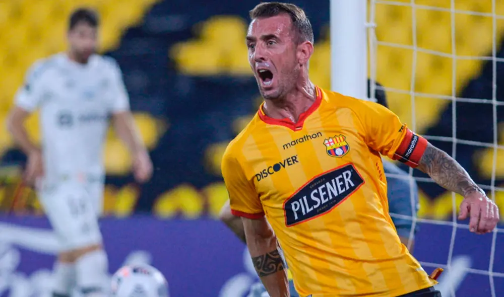 Barcelona SC venció a Santos en la última fecha de la fase de grupos de Copa Libertadores 2021. Foto: AFP