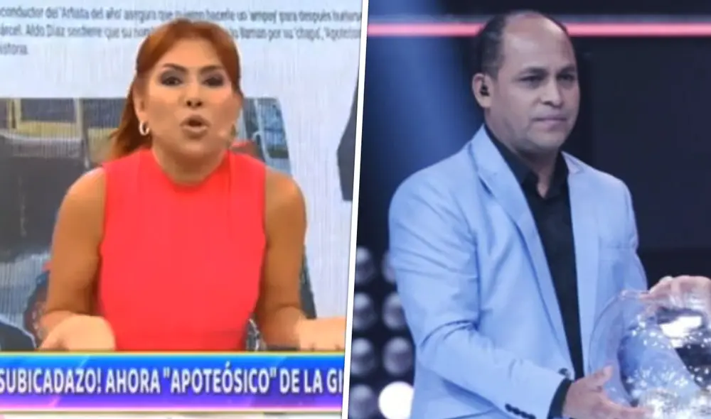 Magaly Medina responde a acusación de Aldo Díaz 'Apoteósico'. Foto: captura de ATV/ Aldo Díaz/ Instagram