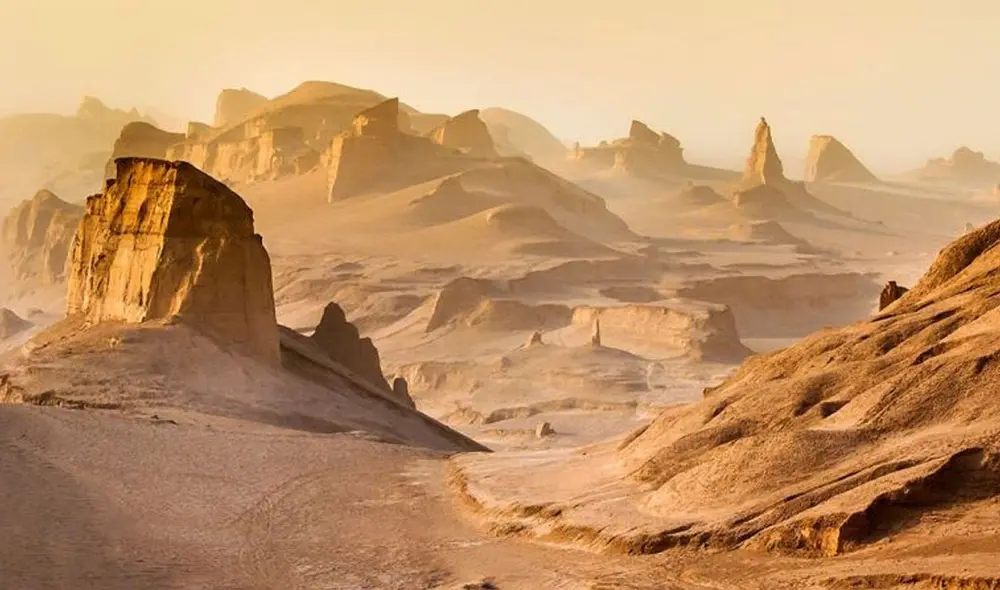La temperatura del suelo en el desierto de Lut ha alcanzado los 80,8 °C. Foto: difusión