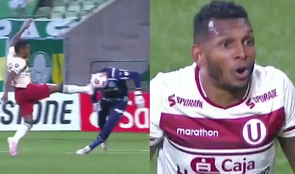 El árbitro Garay le mostró la roja a Alberto Quintero por una falta contra Weverton. Foto: ESPN 2