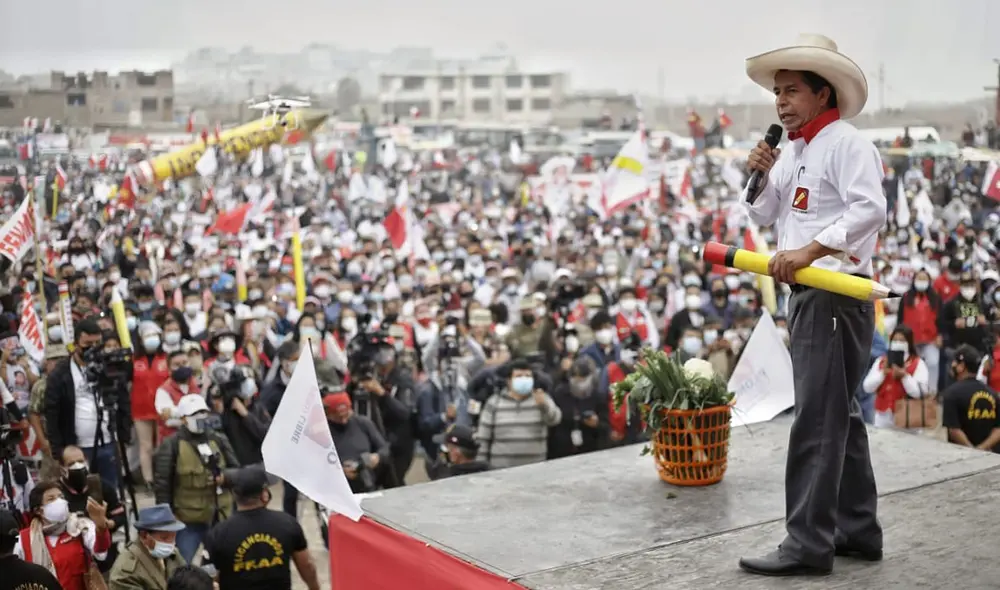 Castillo se enfrentará en la segunda vuelta electoral el próximo 6 de junio. Foto: Antonio Melgarejo/La República