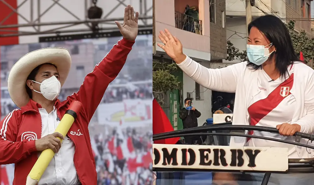 Empate técnico entre Fujimori y Castillo, según sondeo de Datum. Candidatos tendrán debate este 30 de mayo en Arequipa. Foto: composición / Antonio Melgarejo /Johan Clug