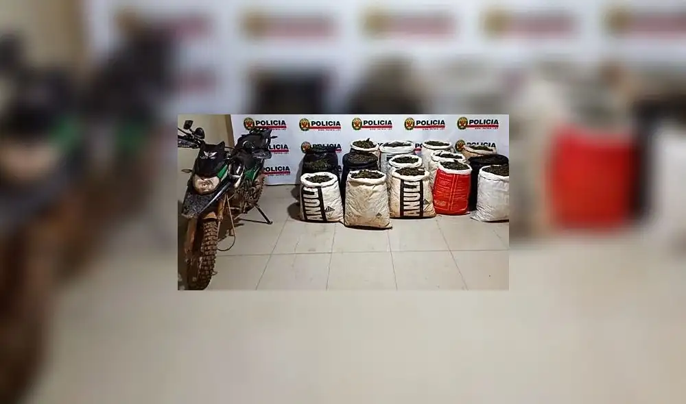 Droga fue puesta a disposición del Área Antidrogas de Trujillo. Foto: PNP Droga fue puesta a disposición del Área Antidrogas de Trujillo. Foto: PNP