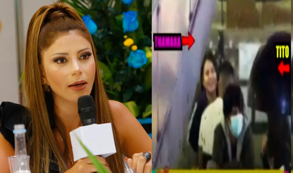 Milena Zárate se pronunció sobre las imágenes de su pareja. Foto: GLR / captura Amor y fuego