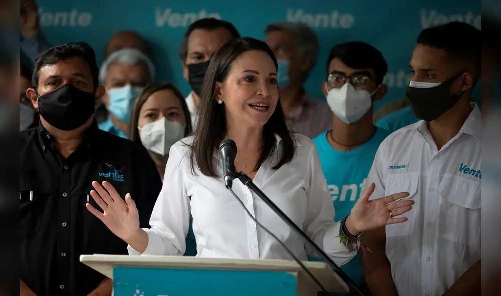 La opositora venezolana María Corina Machado dijo que solo formará parte de una negociación política para la "liberación" de Venezuela del Gobierno de Nicolás Maduro. Foto: EFE La opositora venezolana María Corina Machado dijo que solo formará parte de una negociación política para la "liberación" de Venezuela del Gobierno de Nicolás Maduro. Foto: EFE