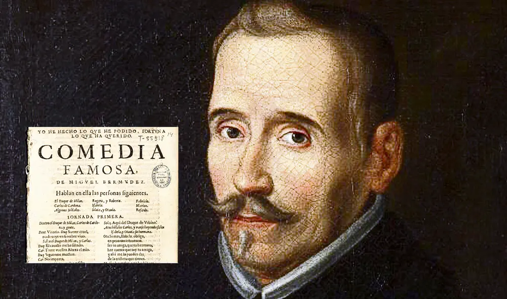 Retrato. Lope de Vega. Al lado, la obra descubierta. Foto: composición / difusión Retrato. Lope de Vega. Al lado, la obra descubierta. Foto: composición / difusión