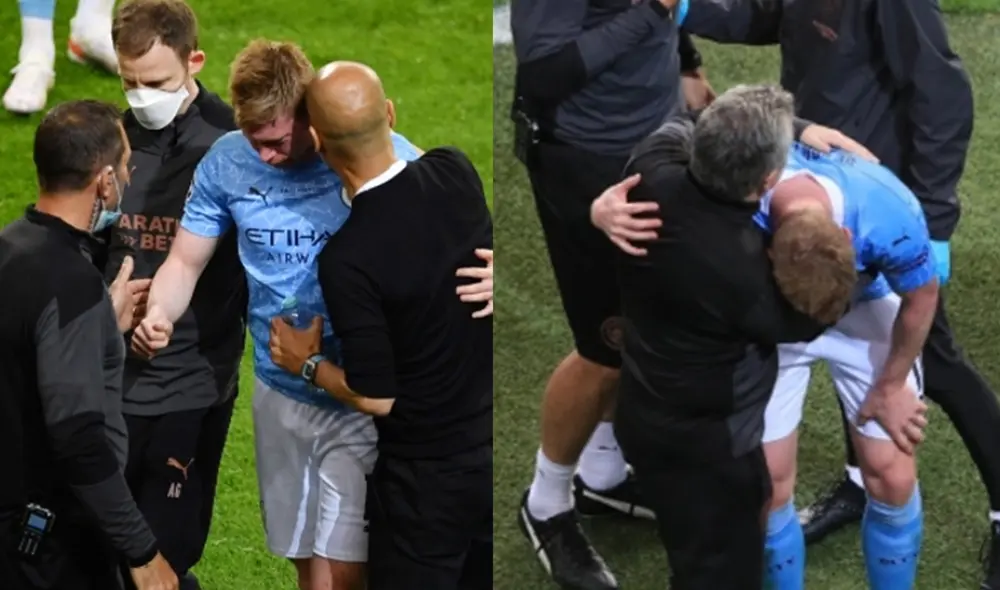Kevin de Bruyne fue reemplazado por Gabriel Jesús en la final de la Champions League. Foto: composición GLR/EFE