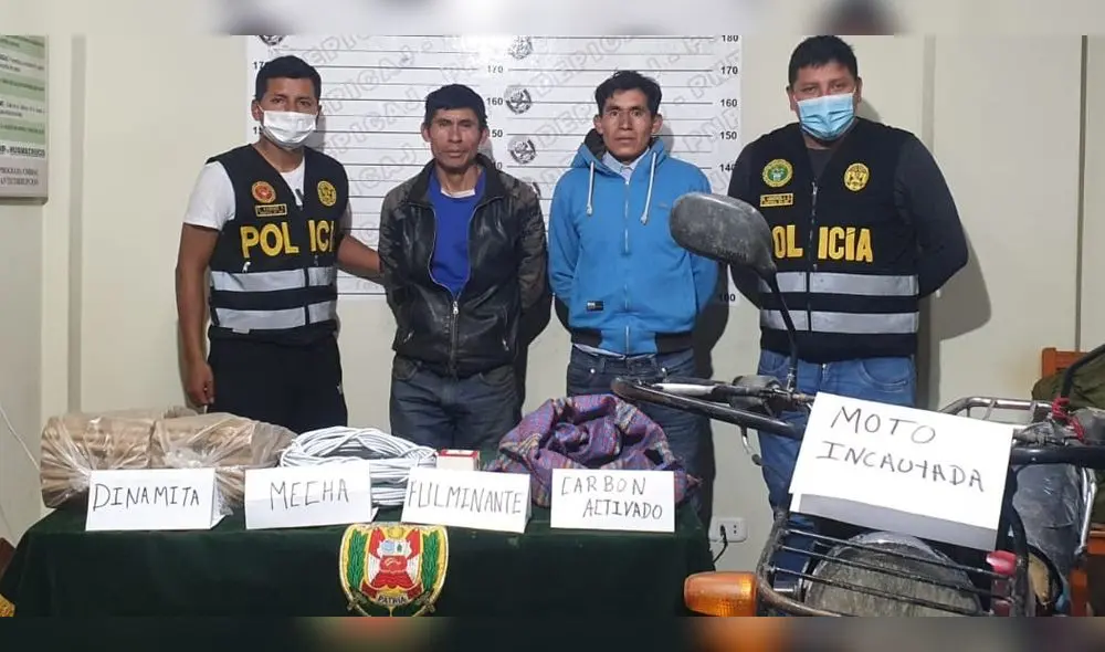 Detenidos quedaron a cargo del Departamento de Investigación Criminal de Huamachuco. Foto: PNP