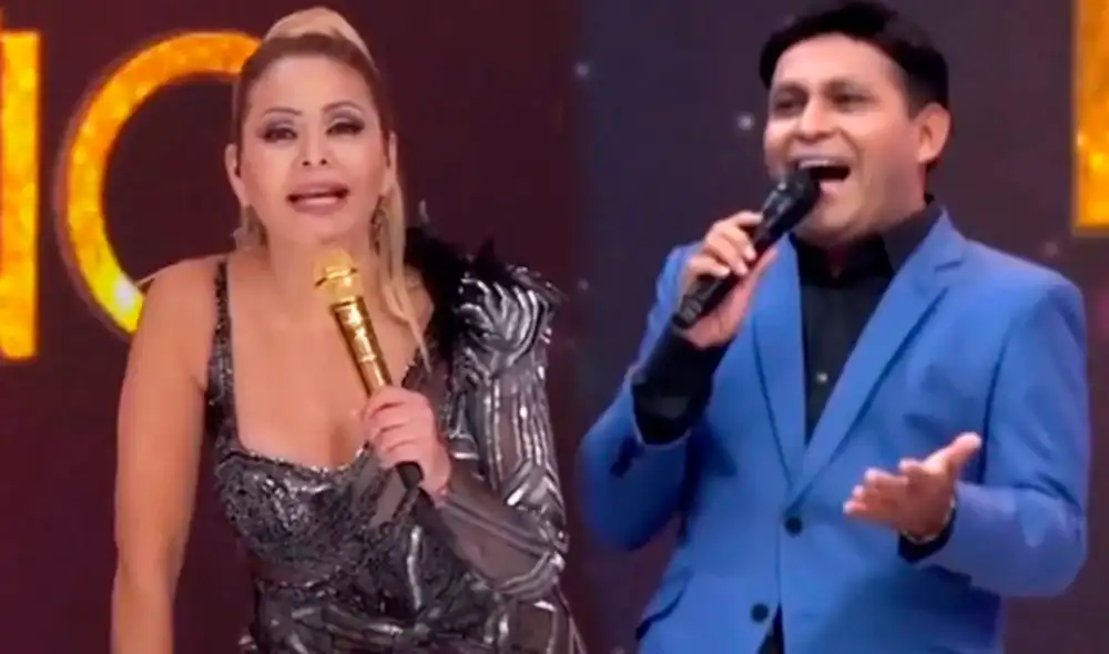 Gisela Valcárcel y Aldo Díaz compartieron varias temporadas de El artista del año. Foto: capturas América TV