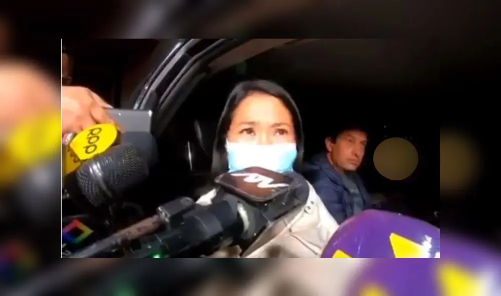 Keiko Fujimori declara a su salida del Aula Magna Simón Bolívar en Arequipa. Foto: Captura Frase Corta