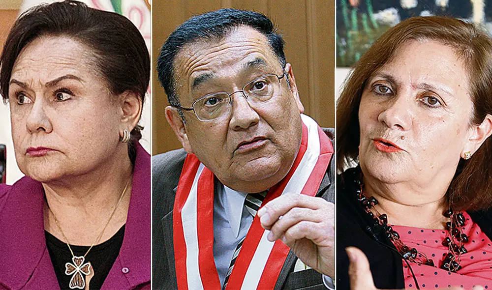 Los renunciantes. Delia Revoredo, Carmen Mc Evoy y Gastón Soto Vallenas. Foto: composición / difusión Los renunciantes. Delia Revoredo, Carmen Mc Evoy y Gastón Soto Vallenas. Foto: composición / difusión