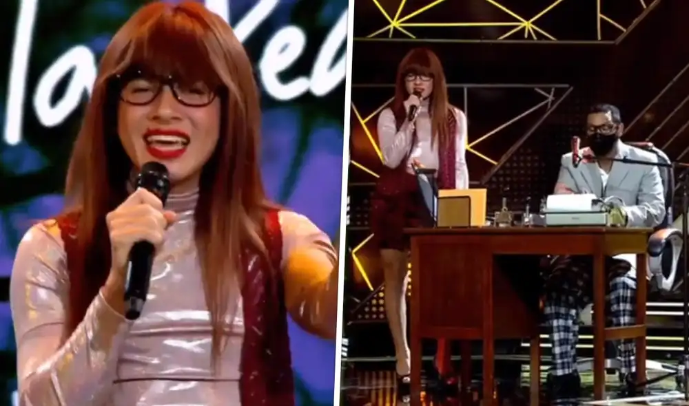 La Uchulú cantó "Se dice de mí" en El artista del año. Foto: captura de América TV