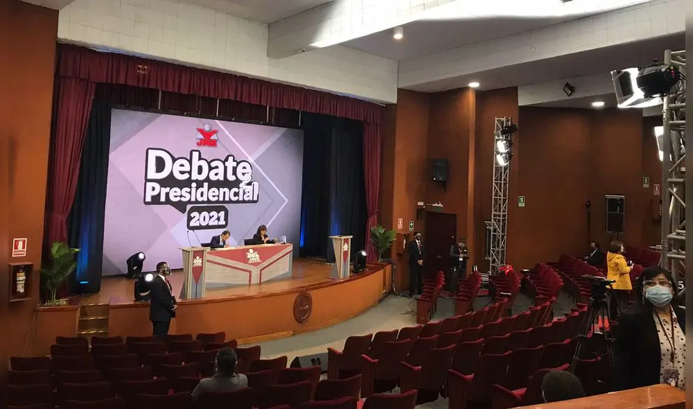 Todo queda listo para el debate presidencial protagonizado por Castillo y Fujimori. Foto: La República / Oswald Charca