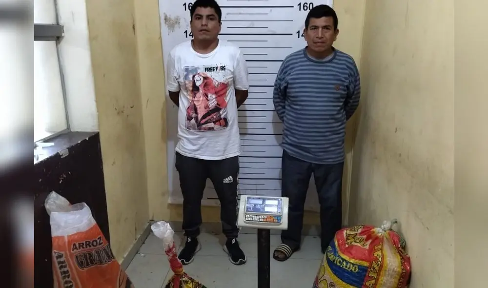 Los detenidos y especies hurtadas fueron llevados a la comisaría de Florencia de Mora. Foto: PNP Los detenidos y especies hurtadas fueron llevados a la comisaría de Florencia de Mora. Foto: PNP